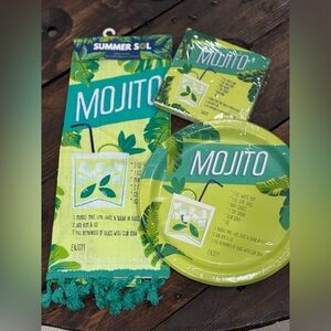 Mojito Theme Hand Towel, Plates & Napkins
